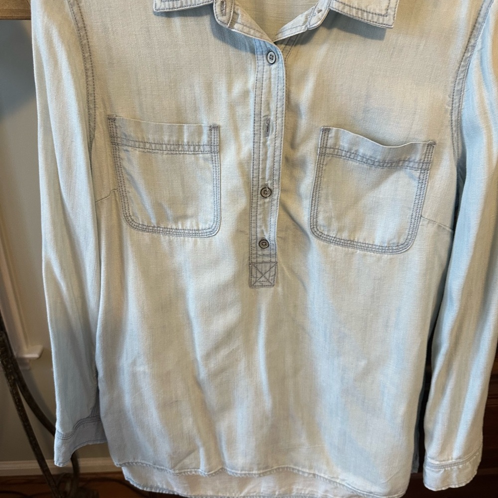 Talbots Light Blue Button-Up Shirt